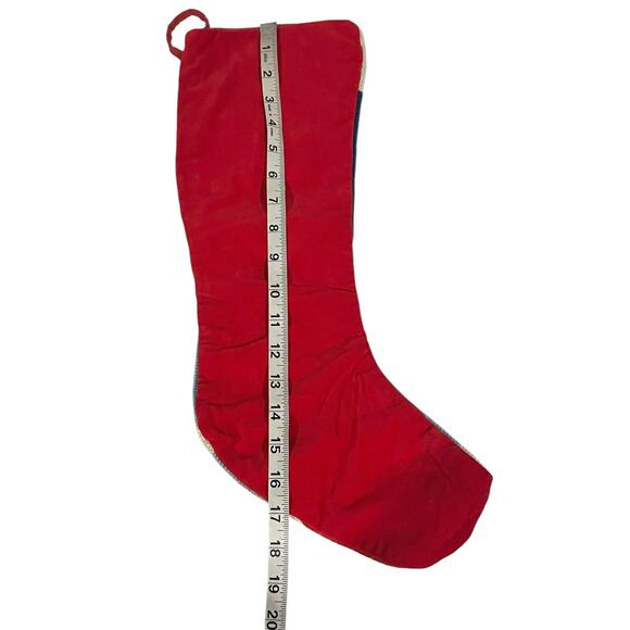 Big Arrow Co Needlepoint Christmas Stocking SNOWMAN 19" Santa Sleigh Reindeer - Picture 9 of 12